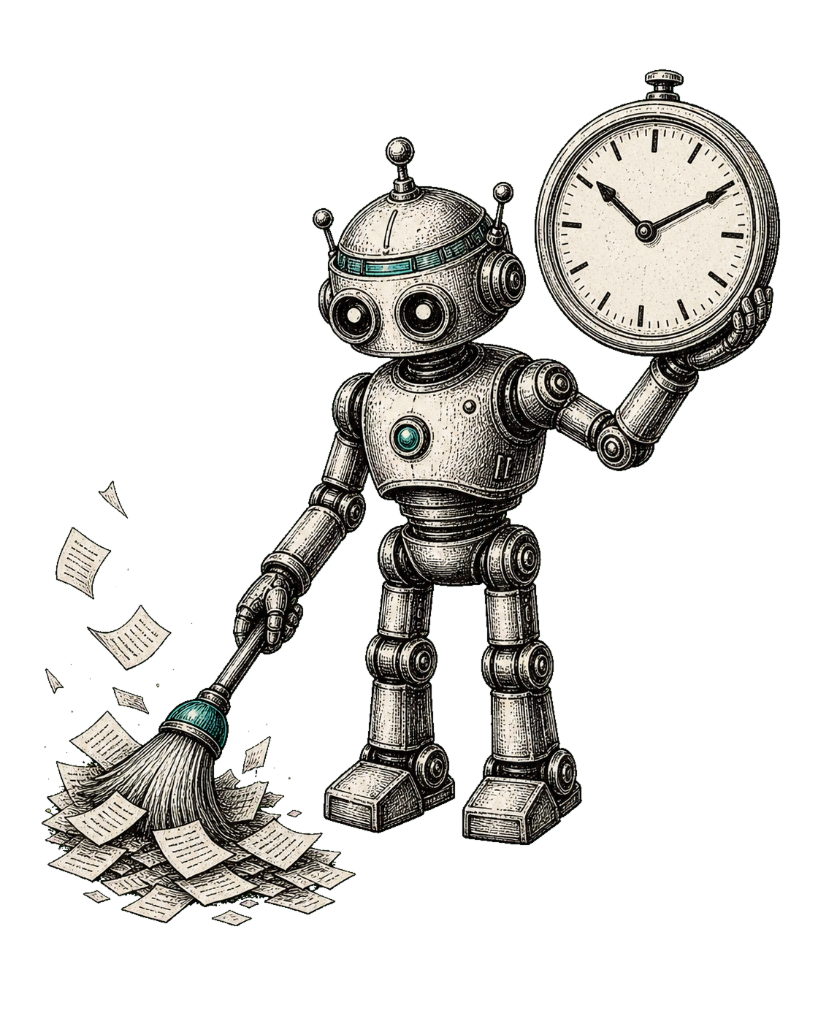 Robot sweeping time